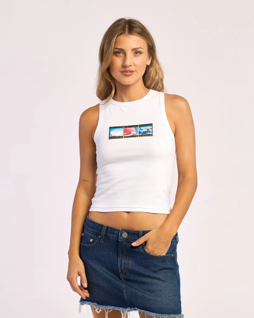 I HEART BOYS IN CARS RACER TANK LD 