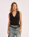 VIXEN VEE NECK  TANK LD