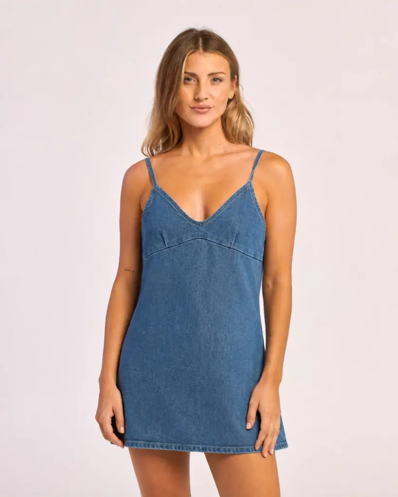 POLLY DENIM MINI DRESS LD* 