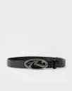 R DOT BUCKLE LEATHER BELT* 