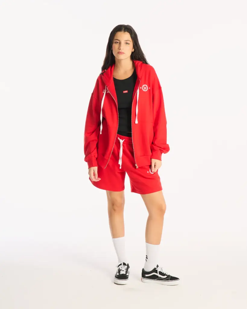 MITCH ZIP HOOD - RED