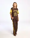 RAG STRIPE WIDE LEG MESH PANT*