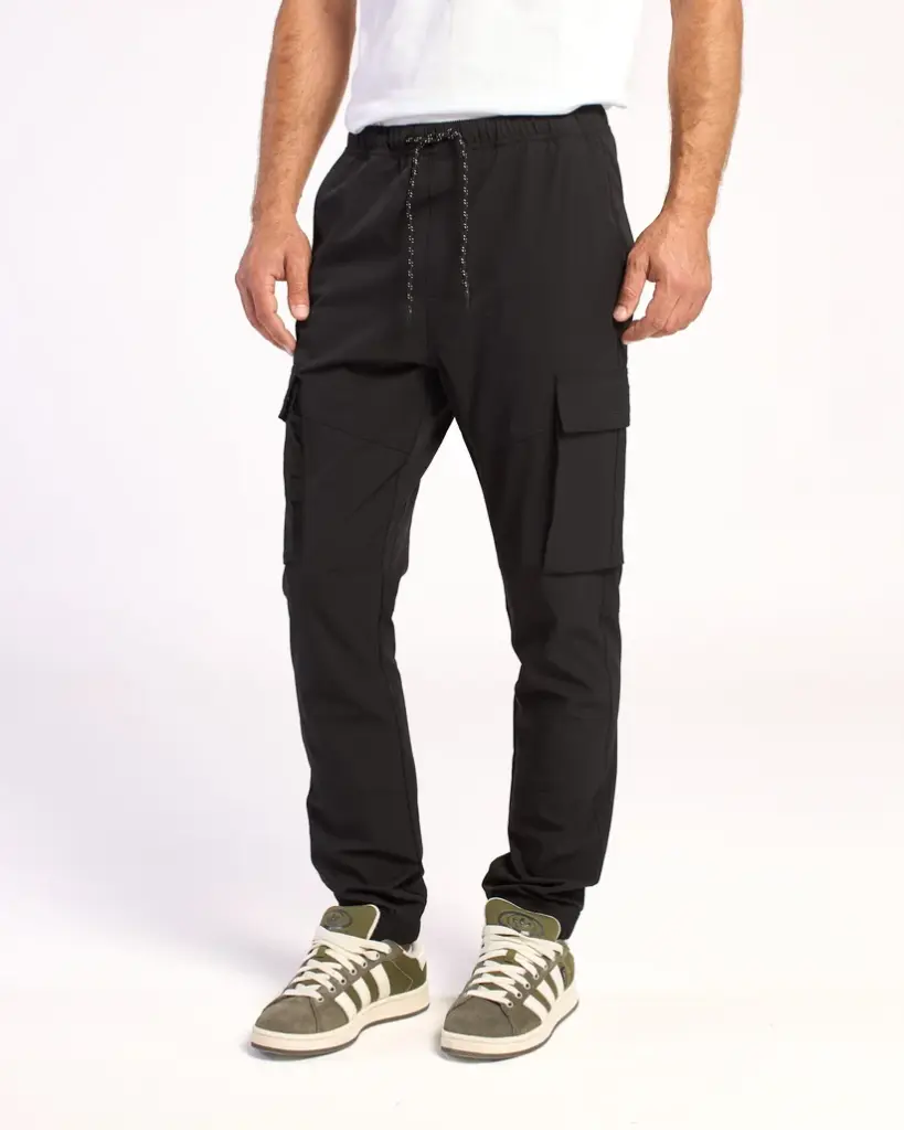 MOTOWN CARGO JOGGER*-EXTRA MARGEN 2.5- ( BLACK / ARMY )