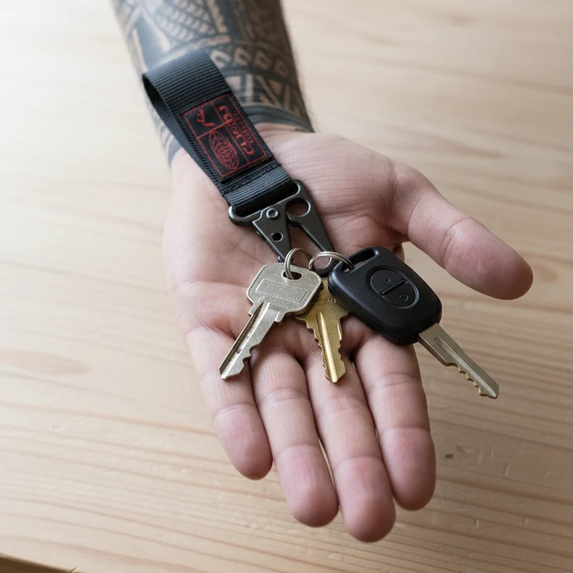 VIETCONG KEYCHAIN* ( BLACK / ORANGE )