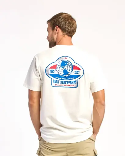 [00HRUA2719[Colores][Talles]] RUSTY LAND TEE ST ( OFF WHITE / BLACK )