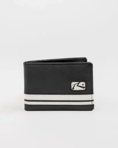 [WAM0629!BK!U] WHITE LINES LEATHER WALLET* 