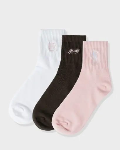 [55MRUA2703!CJ!U] FANCY DAY CREW 3-SOCK PACK LD* 