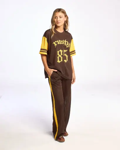 [PAL1514!X7[Talles]] RAG STRIPE WIDE LEG MESH PANT*